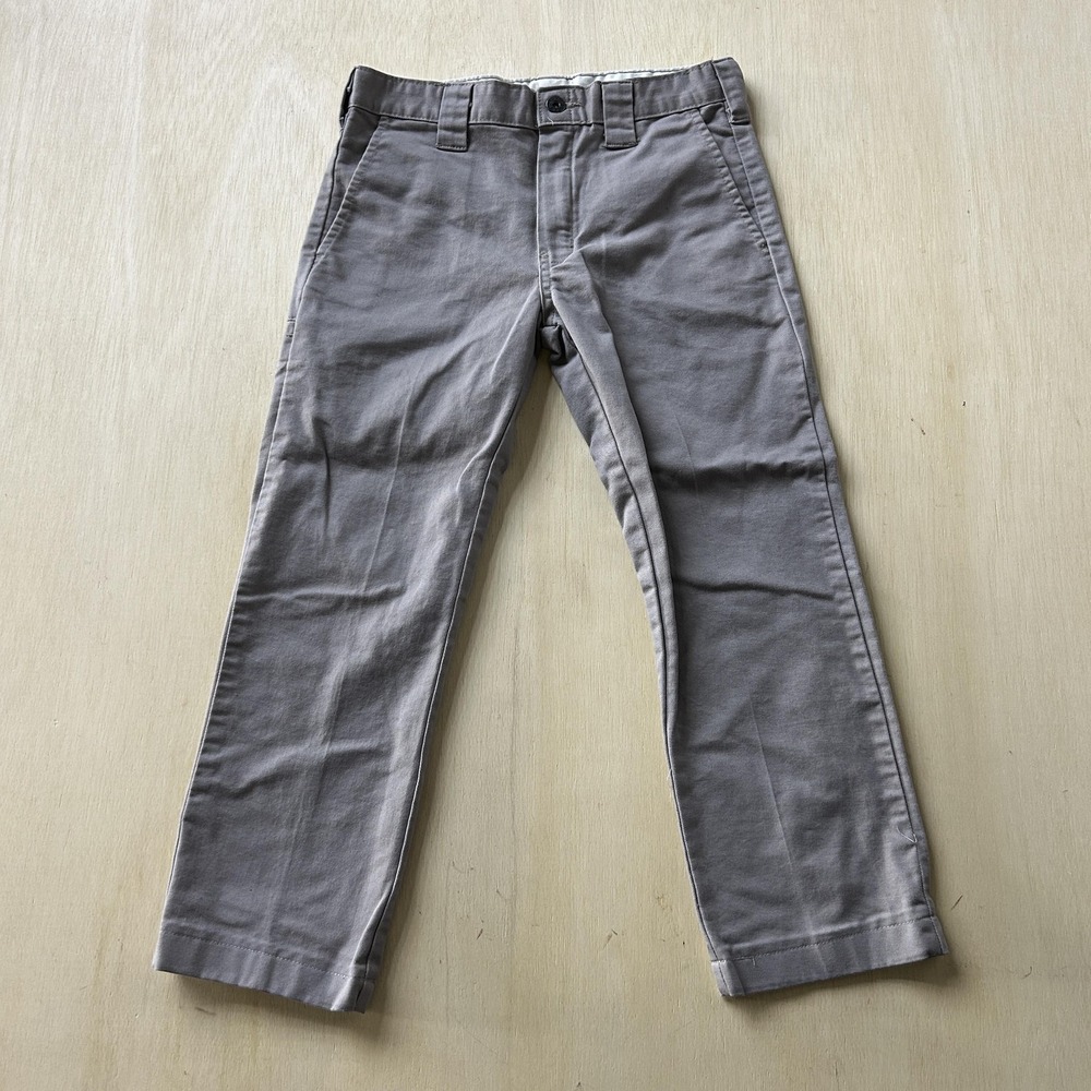 Dickies Chino Pants Youth 14 Gray Skinny Straight Stretch School Uniform Casual